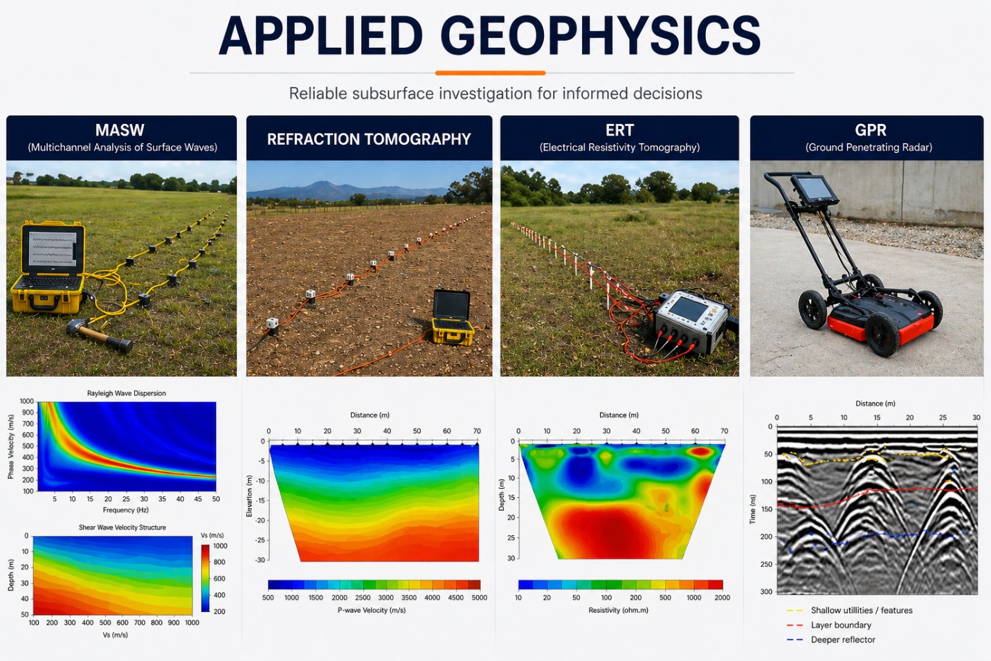 Applied geophysics field survey equipment